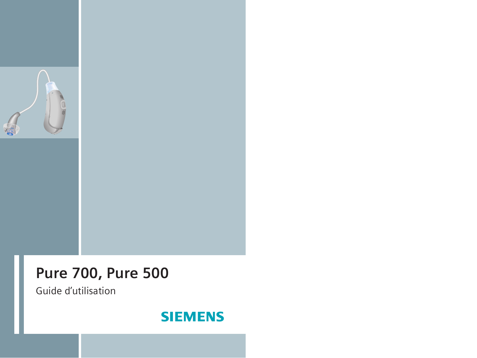 SIEMENS PURE 500, PURE 700 User Manual