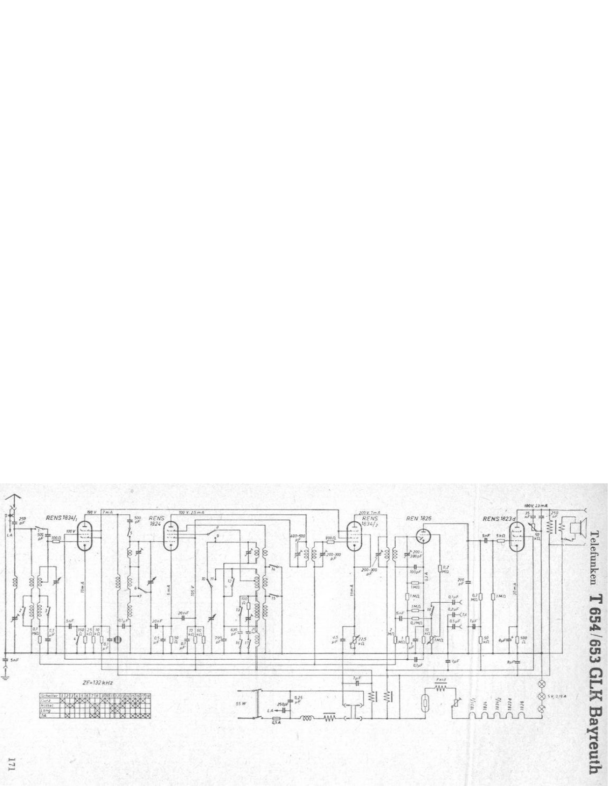 Telefunken 653 GLK, 654 GLK Service manual