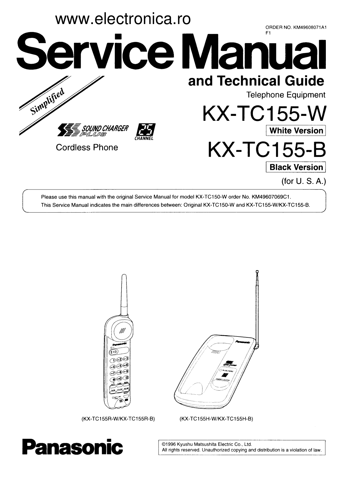 Panasonic KX-TC155R-W Service Manual
