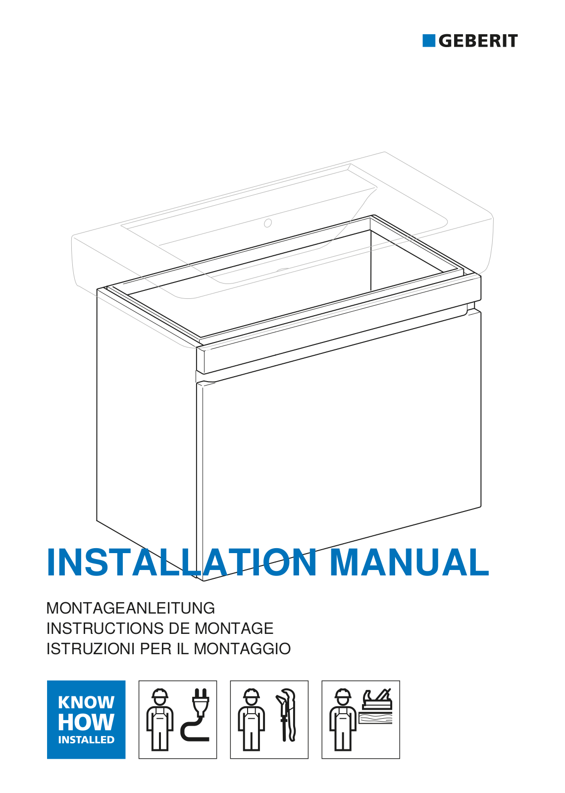 Geberit 869850000, 869581000, 869580000, 869100000, 869600000 INSTALLATION MANUAL