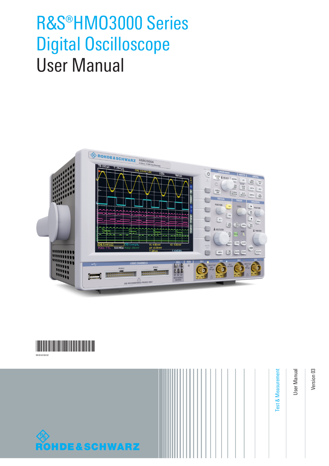 Rohde & Schwarz HMO3002, HMO3004 User guide