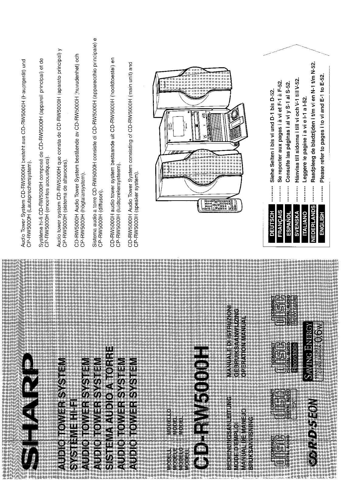 Sharp CD-RW5000H User Manual