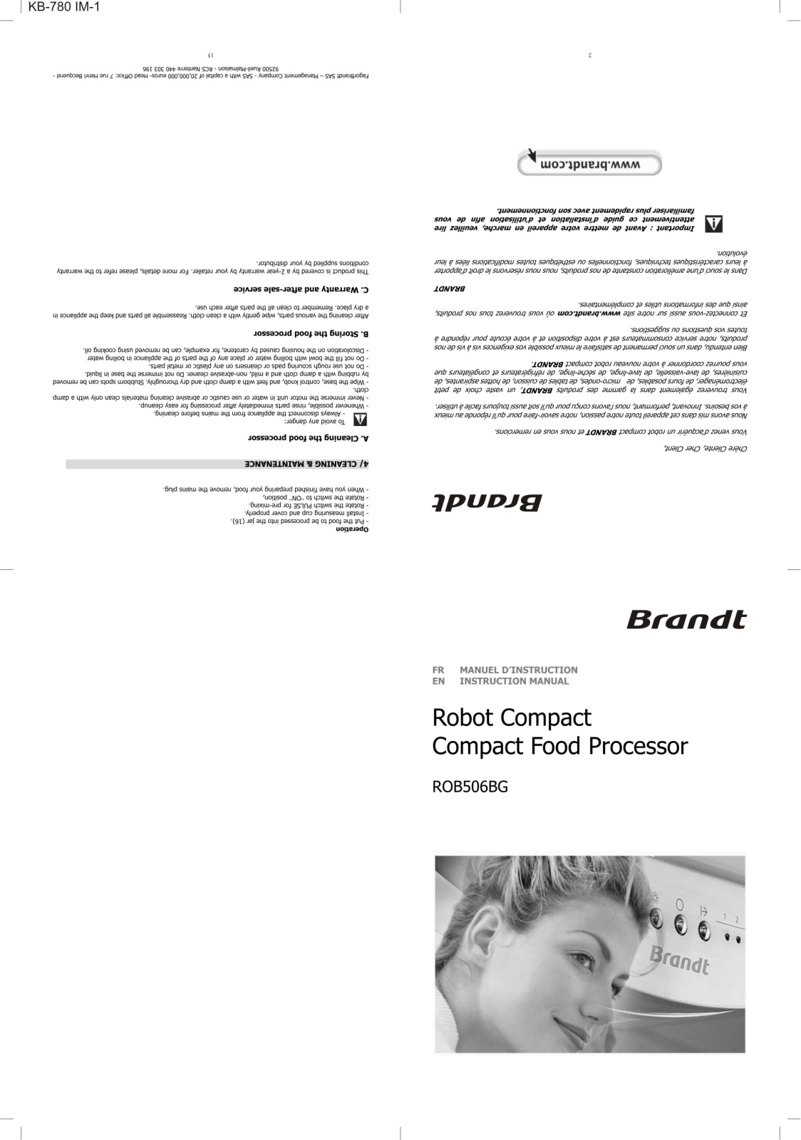 BRANDT ROB506BG User Manual