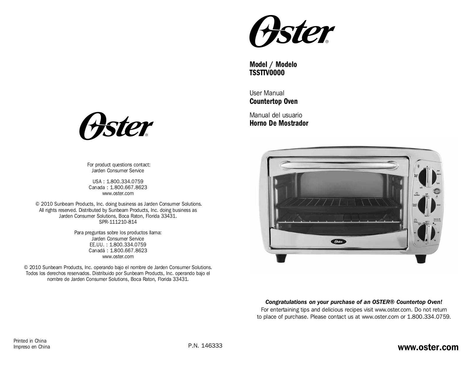 Oster TSSTTV0000 User Manual