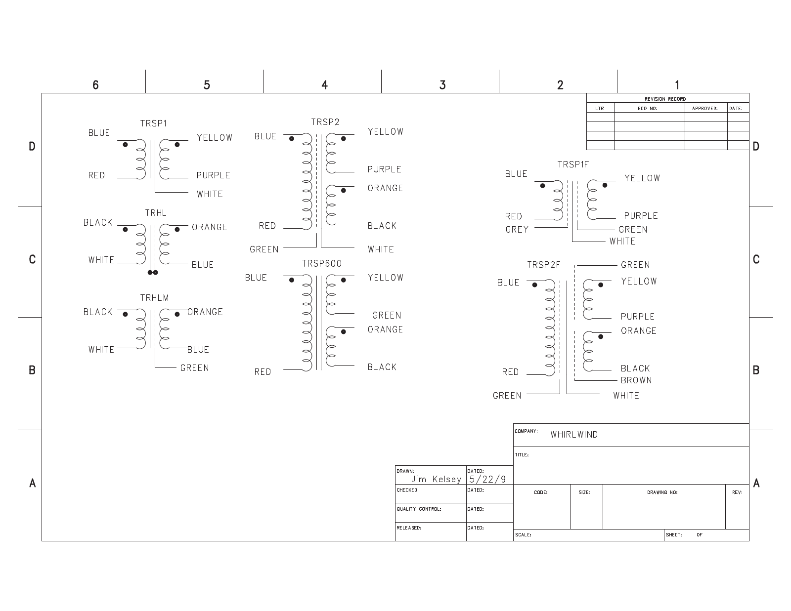 Whirlwind TRSP1F Users Manual