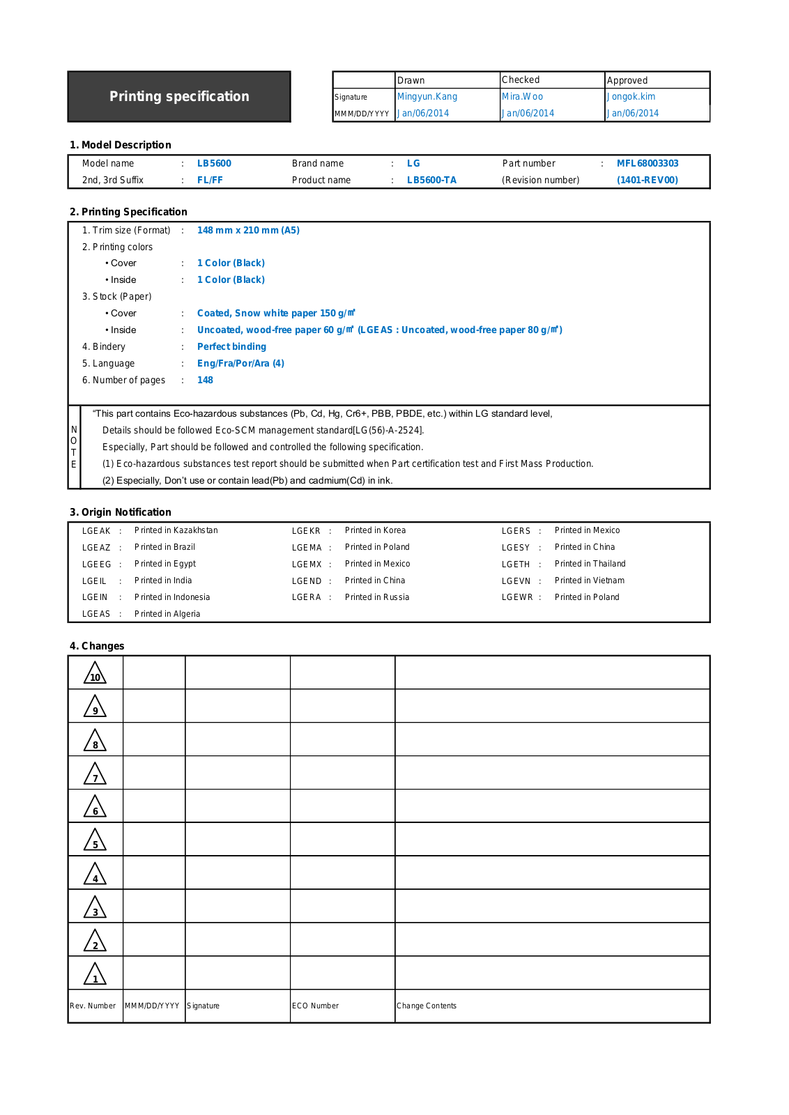 LG 32LB5630 Owner’s Manual