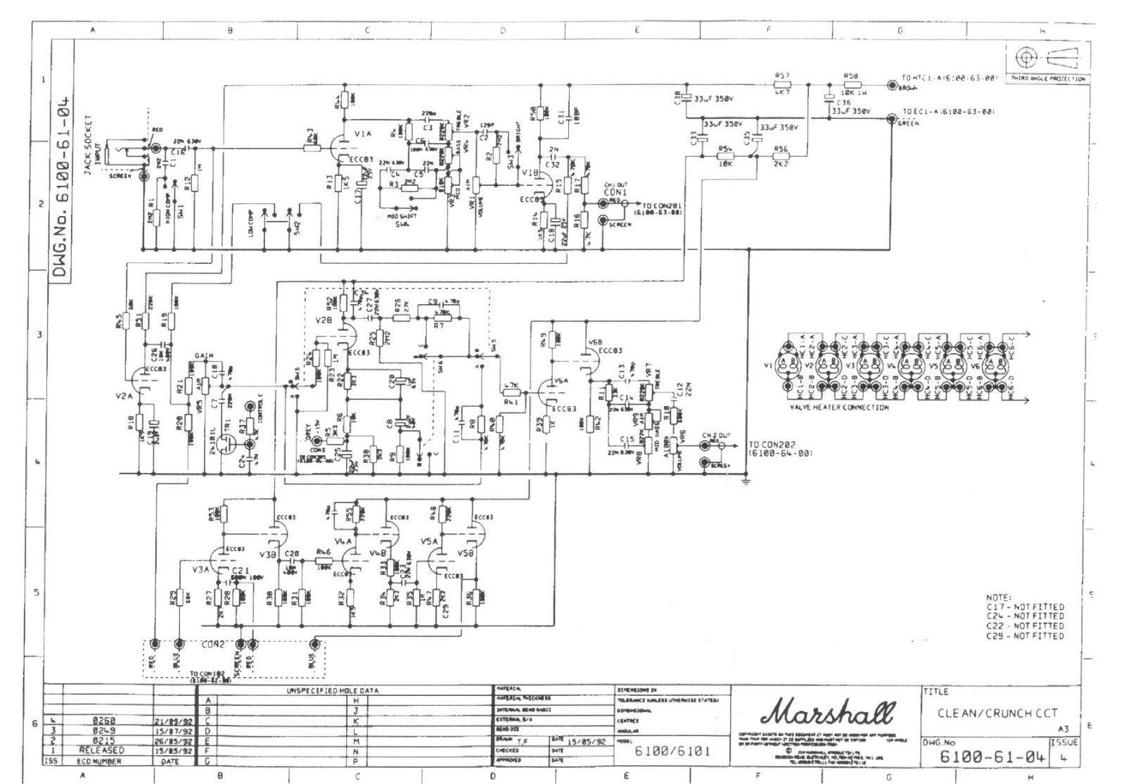 Marshall 6100-30-Aniv-100w Schematic