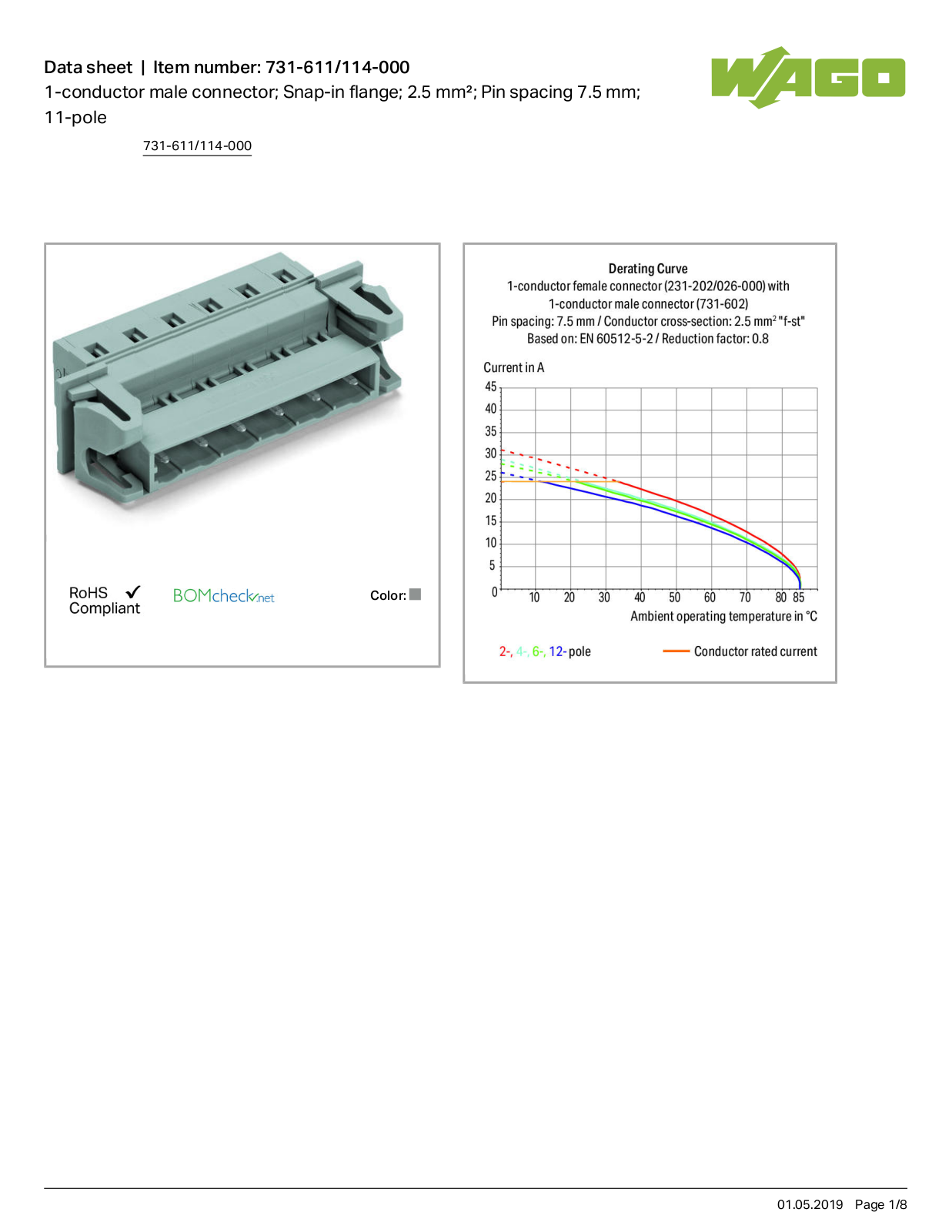 Wago 731-611/114-000 Data Sheet