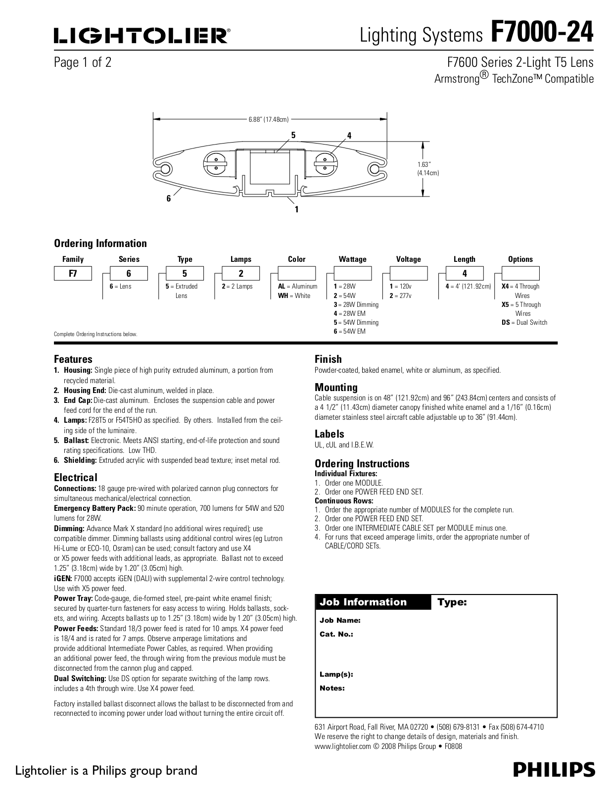 Lightolier F7000-24 User Manual