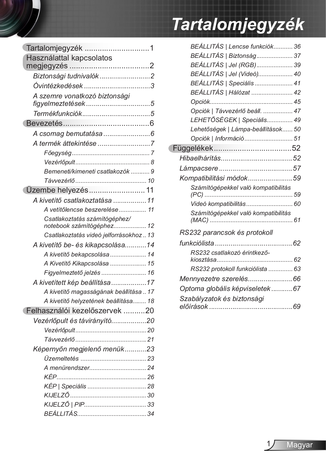 OPTOMA EH7500 User Manual