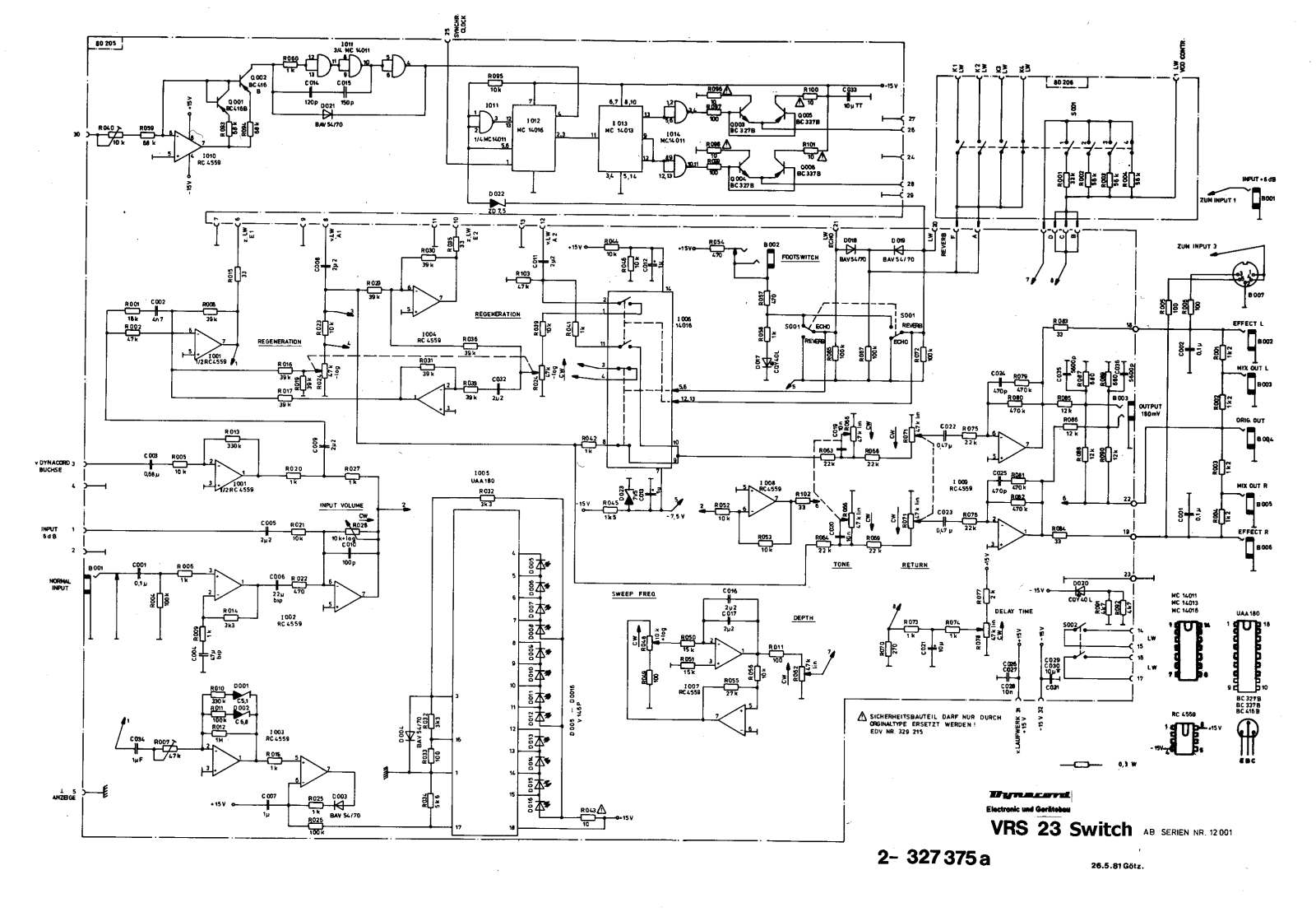 Dynacord VRS-23-SWP Schematic