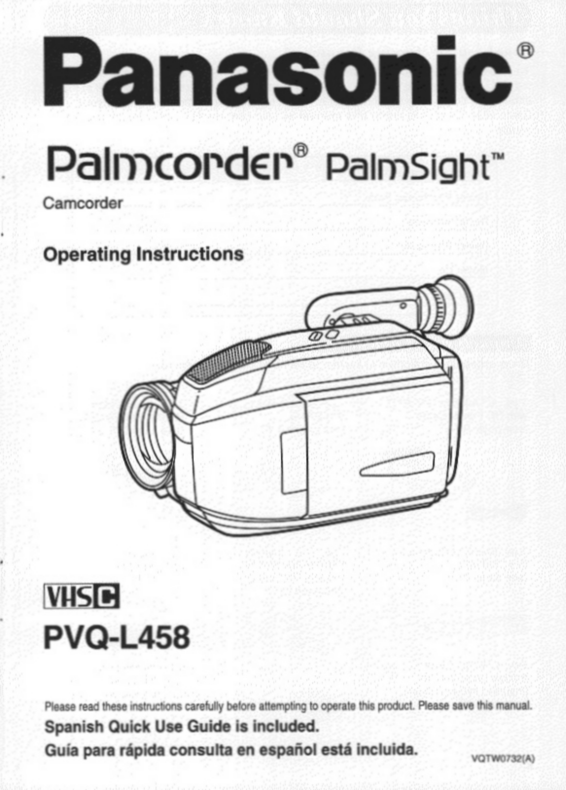 Panasonic PVQ-L458 Operating Instruction