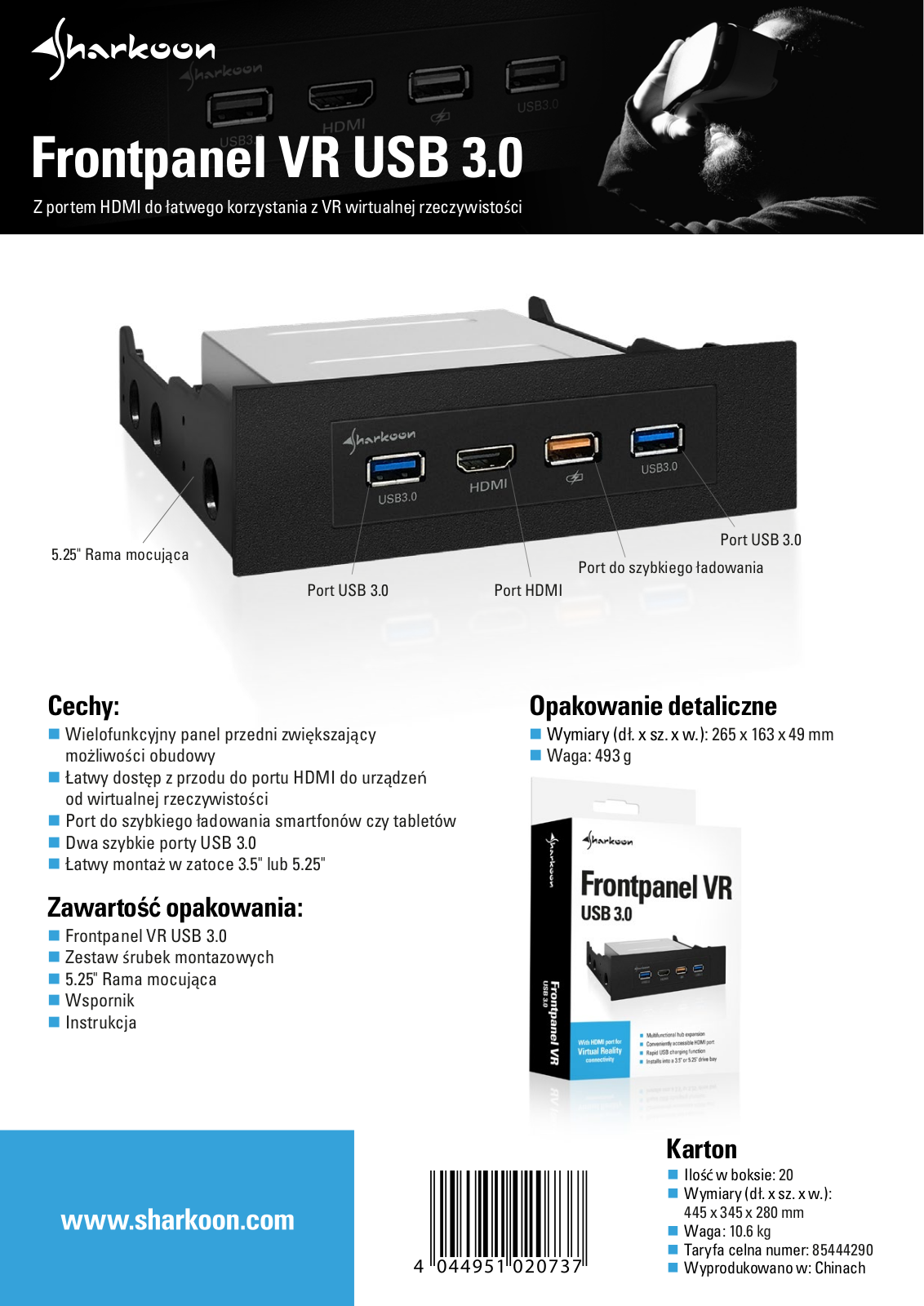 Sharkoon VR USB 3.0 User Manual