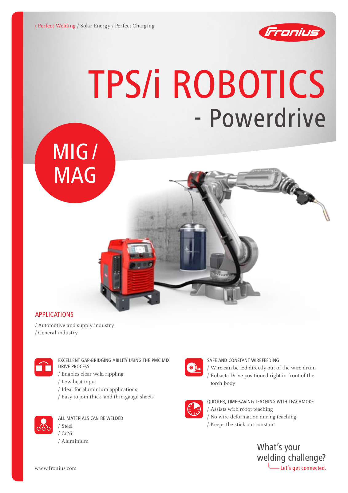 Fronius TPS/i robotics - PowerDrive FactSheet