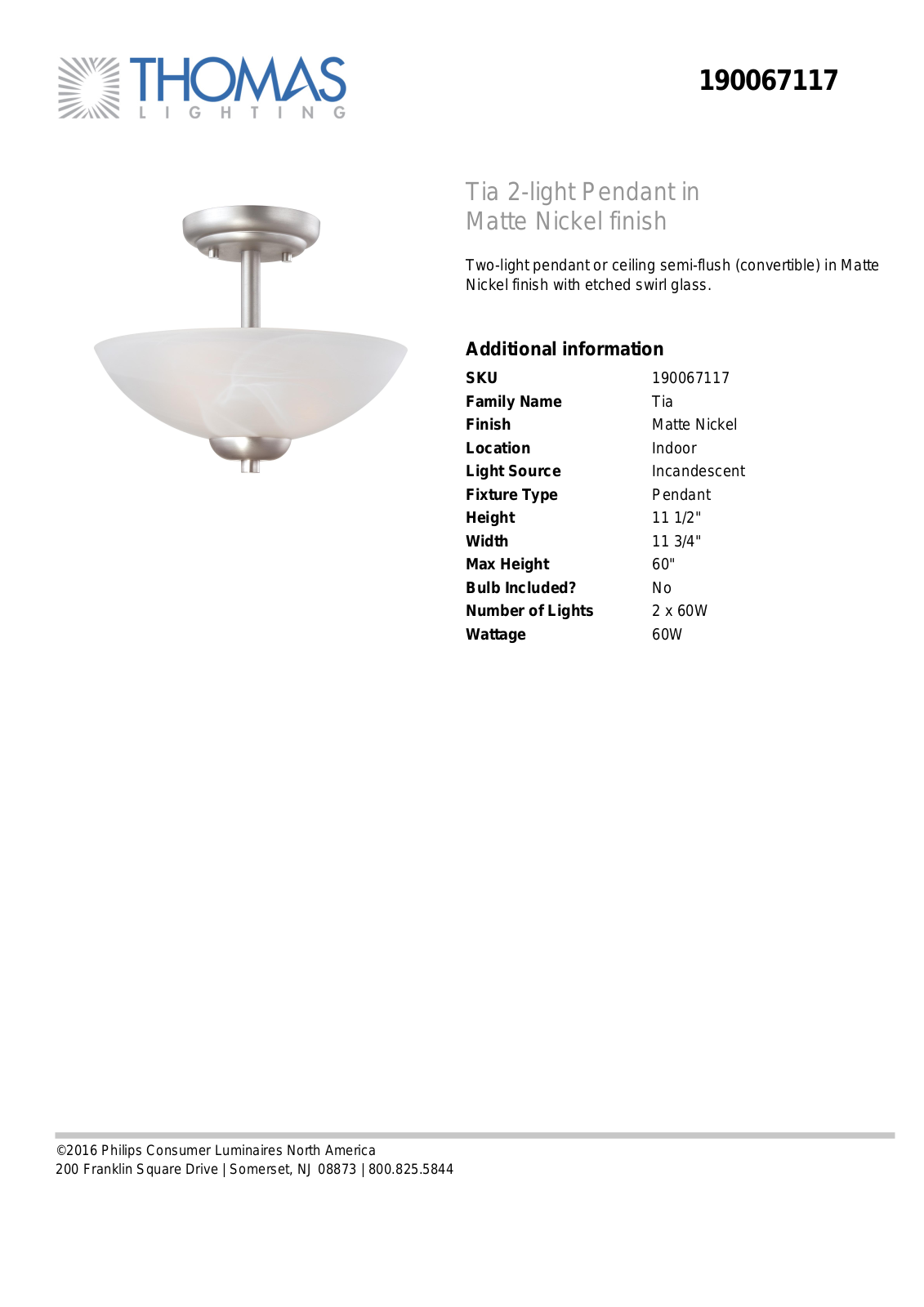 Thomas Lighting 190067COLOR User Manual - ManualMachine.com