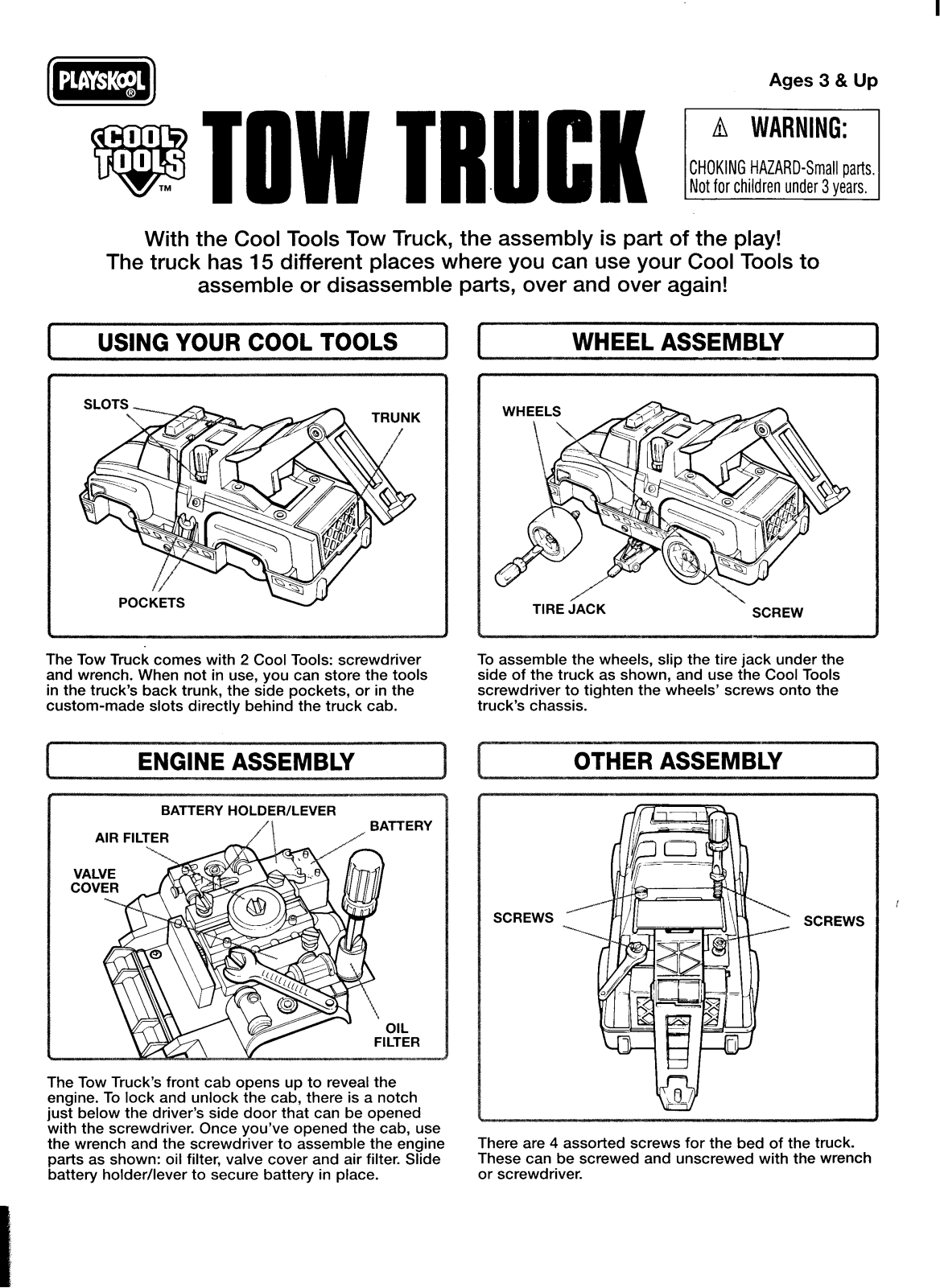 HASBRO Cool Tools Tow Truck User Manual