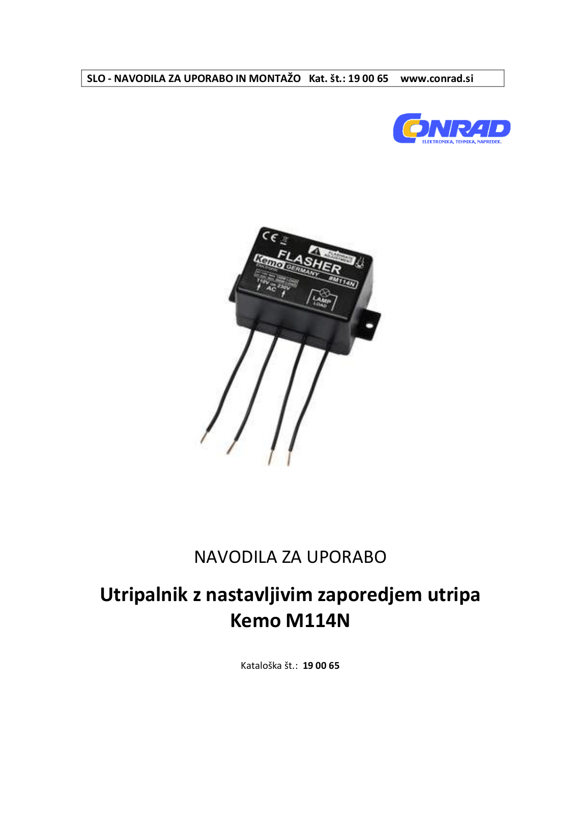 Kemo M114N User guide