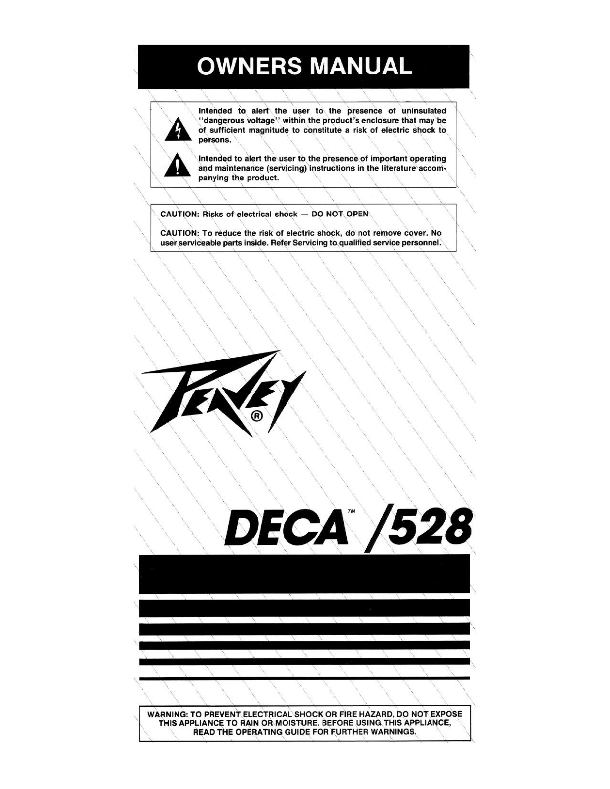 PEAVEY DECA 528 User Manual