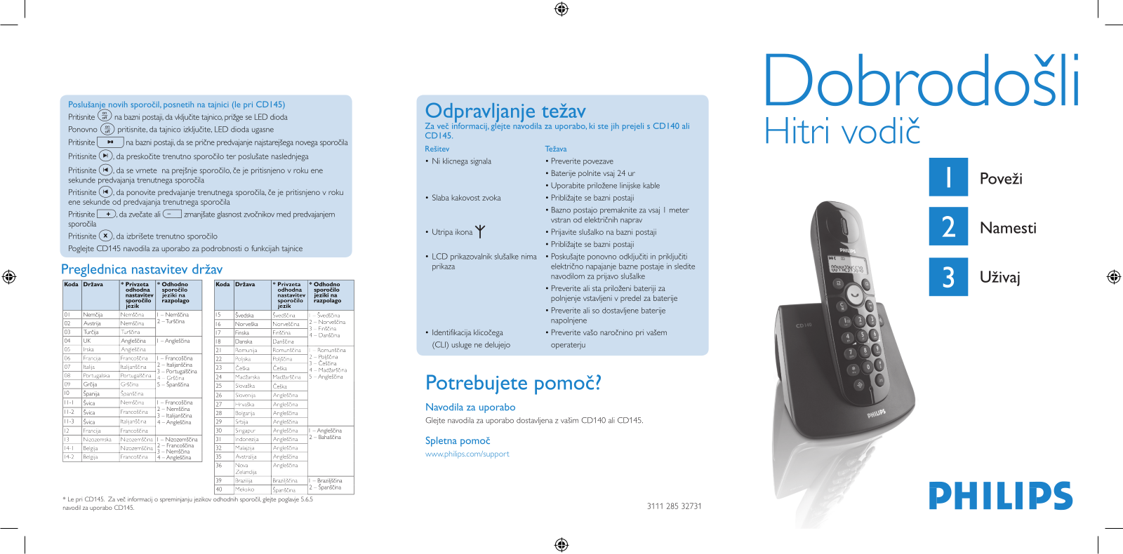 Philips CD 140, CD 145 Quick Start Guide