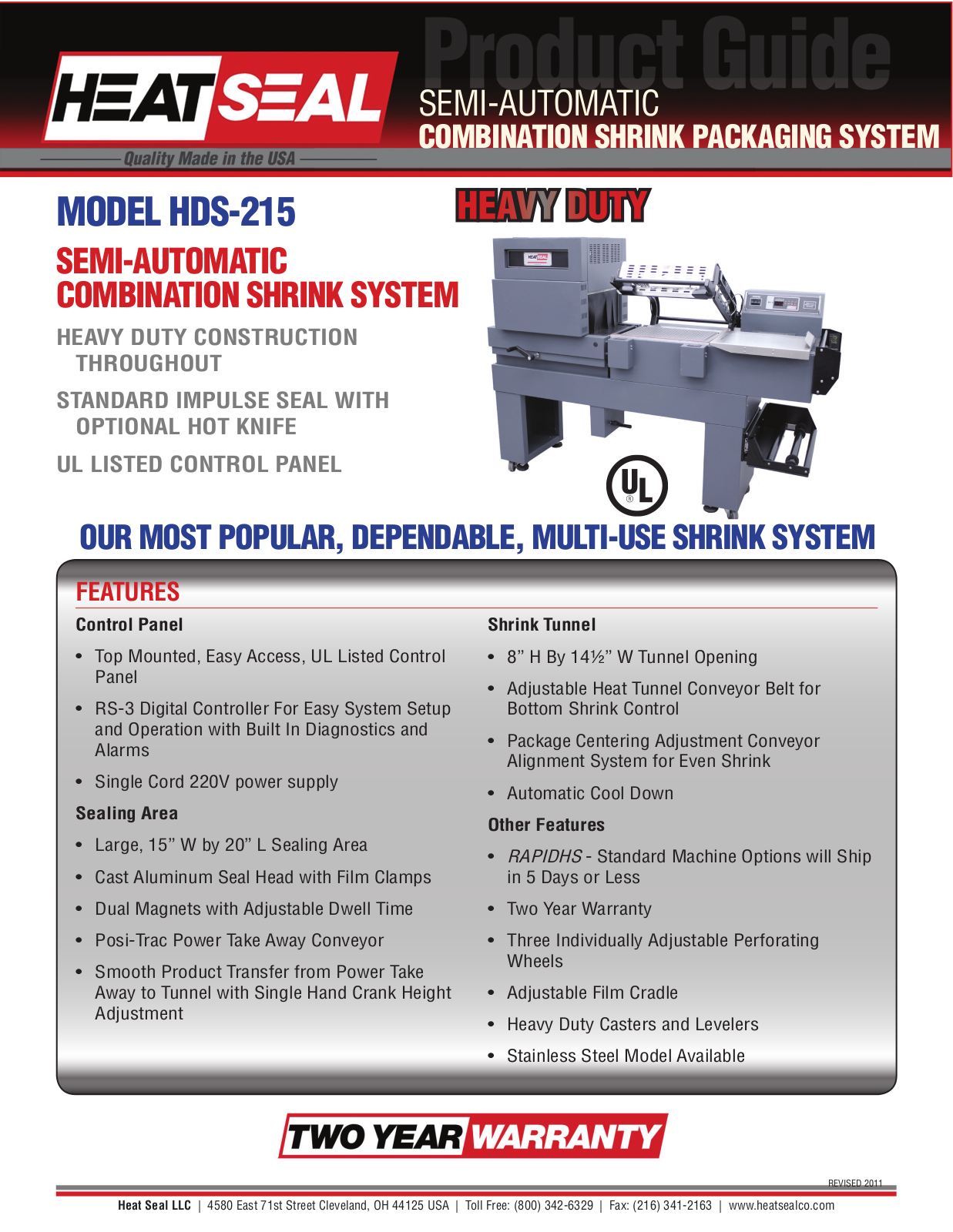 Heat Seal HDS-215 User Manual