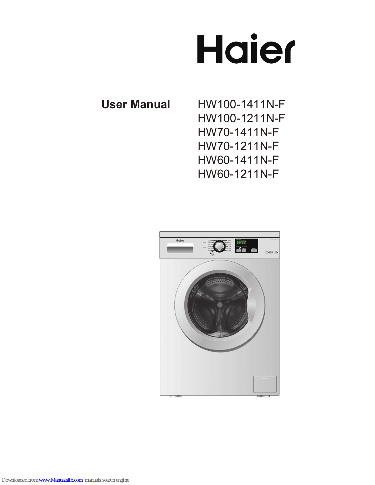 Haier HW100-1411N-F, HW60-1411N-F, HW60-1211N-F, HW70-1211N-F, HW70-1411N-F User Manual