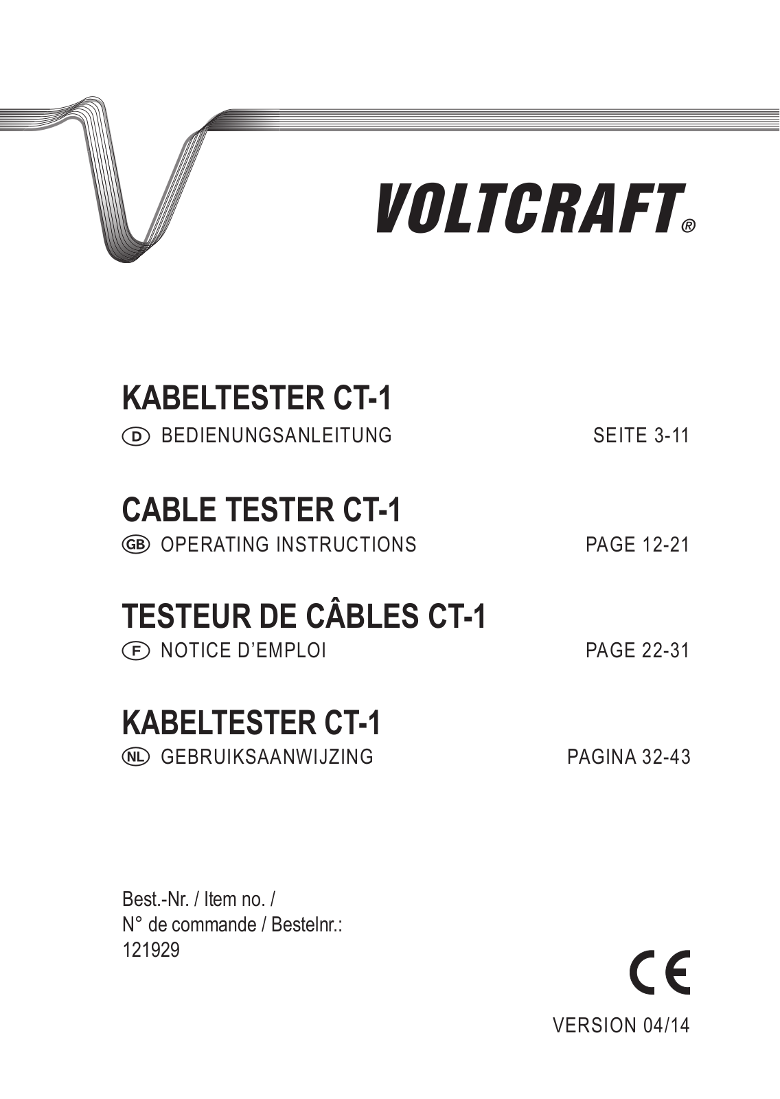 VOLTCRAFT CT-1 User guide