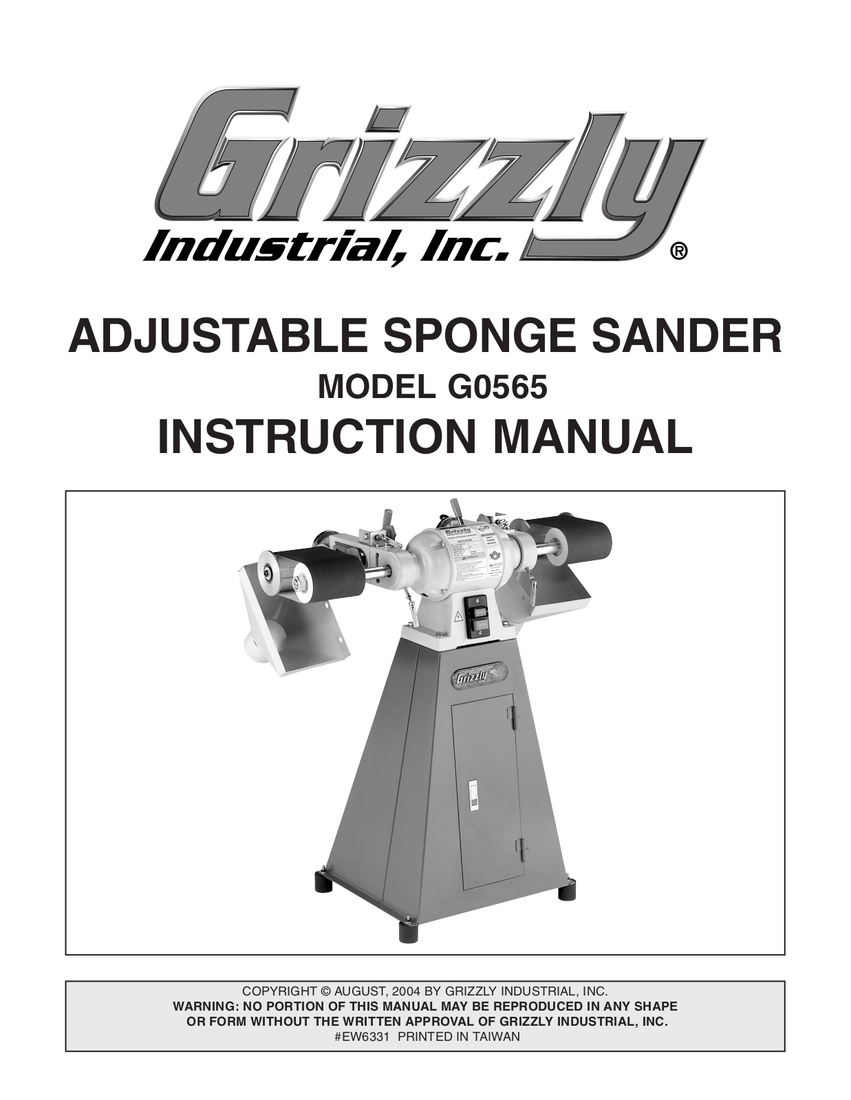 Grizzly G0565 User Manual