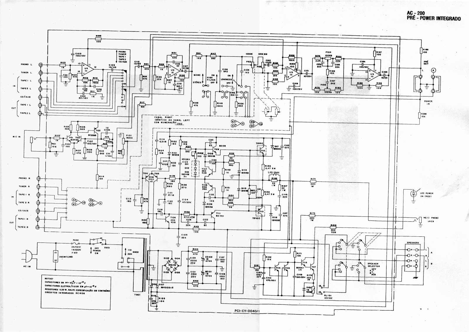 Cygnus AC200 Schematic