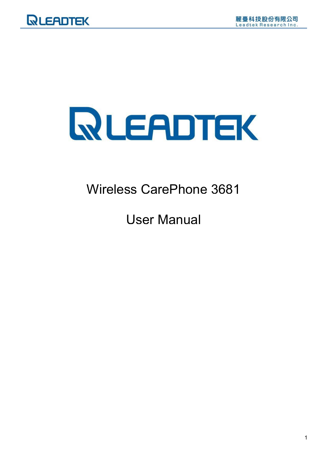 Leadtek Research LR3681 Users Manual