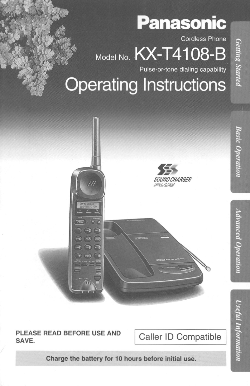 Panasonic kx-t4108 Operation Manual