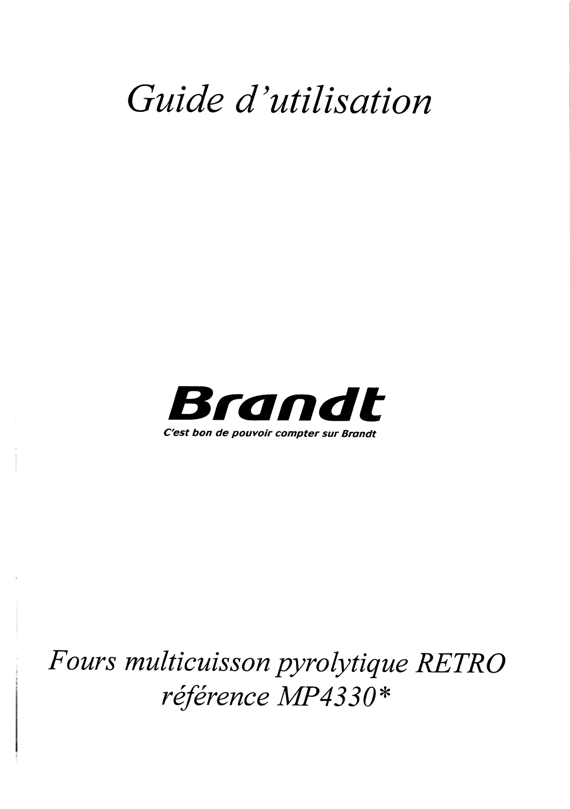 BRANDT MP4330RN User Manual