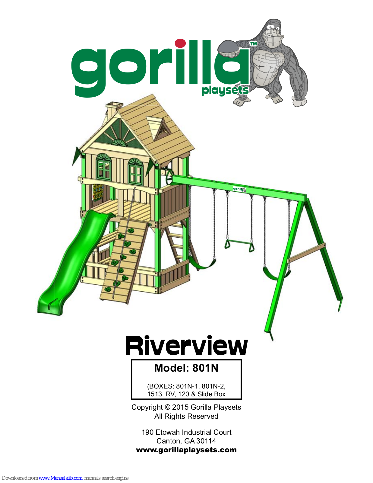 Gorilla Playsets Riverview 801N User Manual