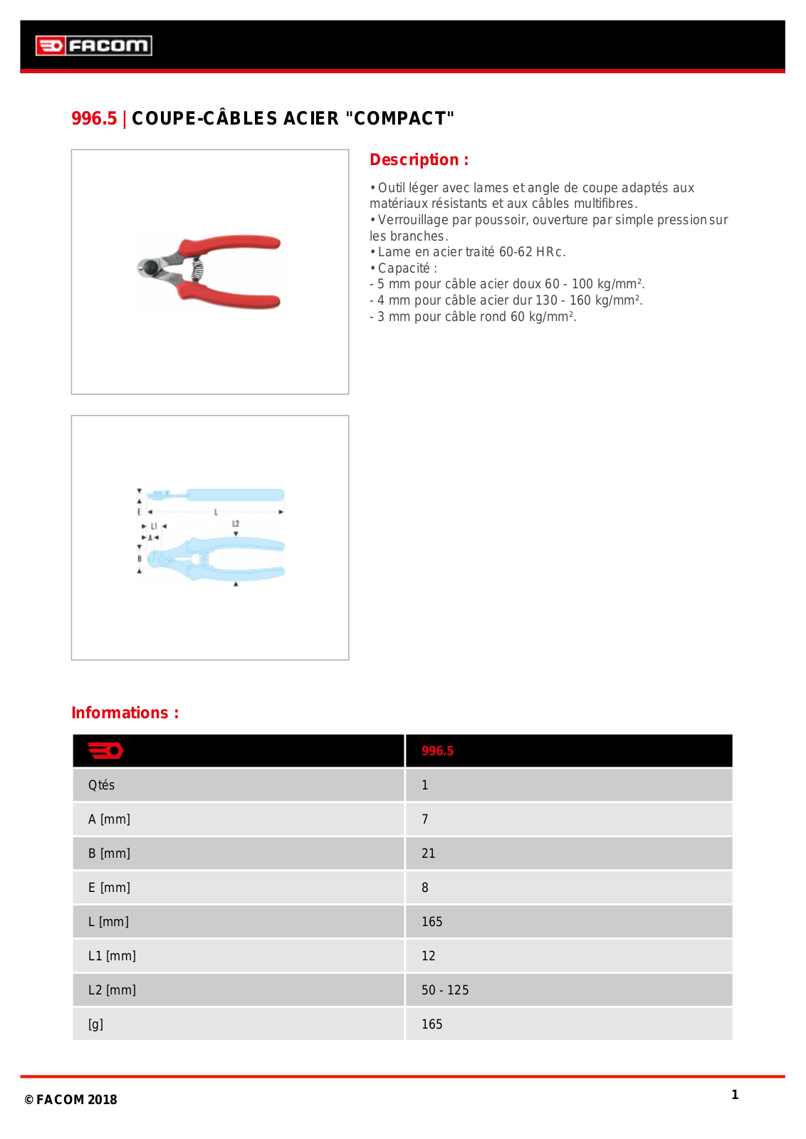 Facom 996.5 Specification - ManualMachine.com