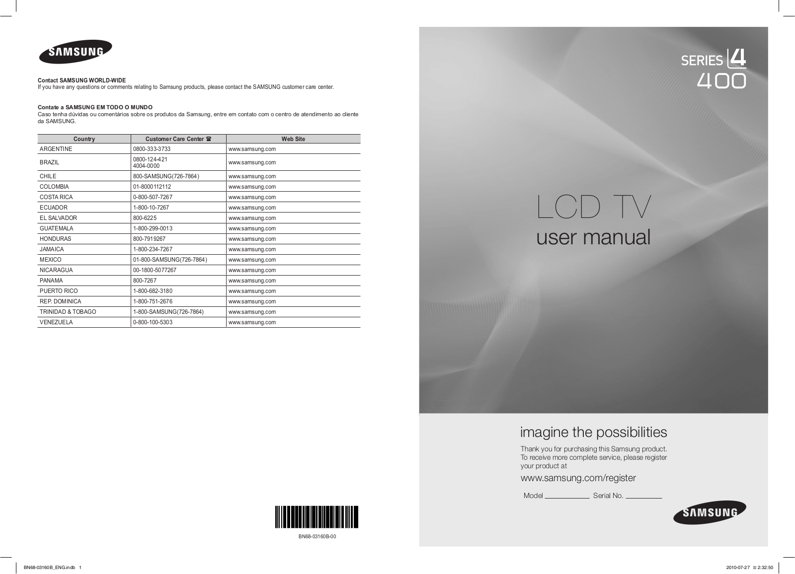 Samsung LN32C400 User Manual