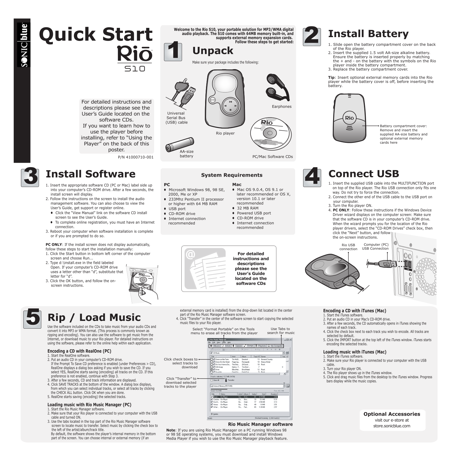 Sonic Blue S10 User Manual