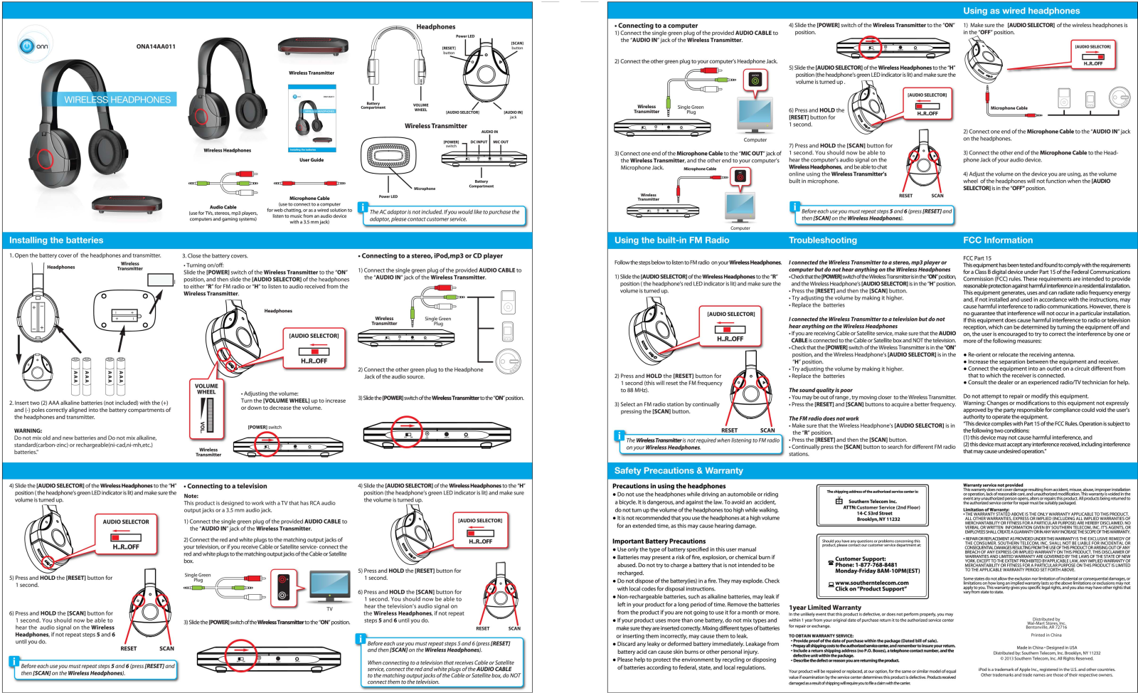 Onn ONA14AA011 User Manual