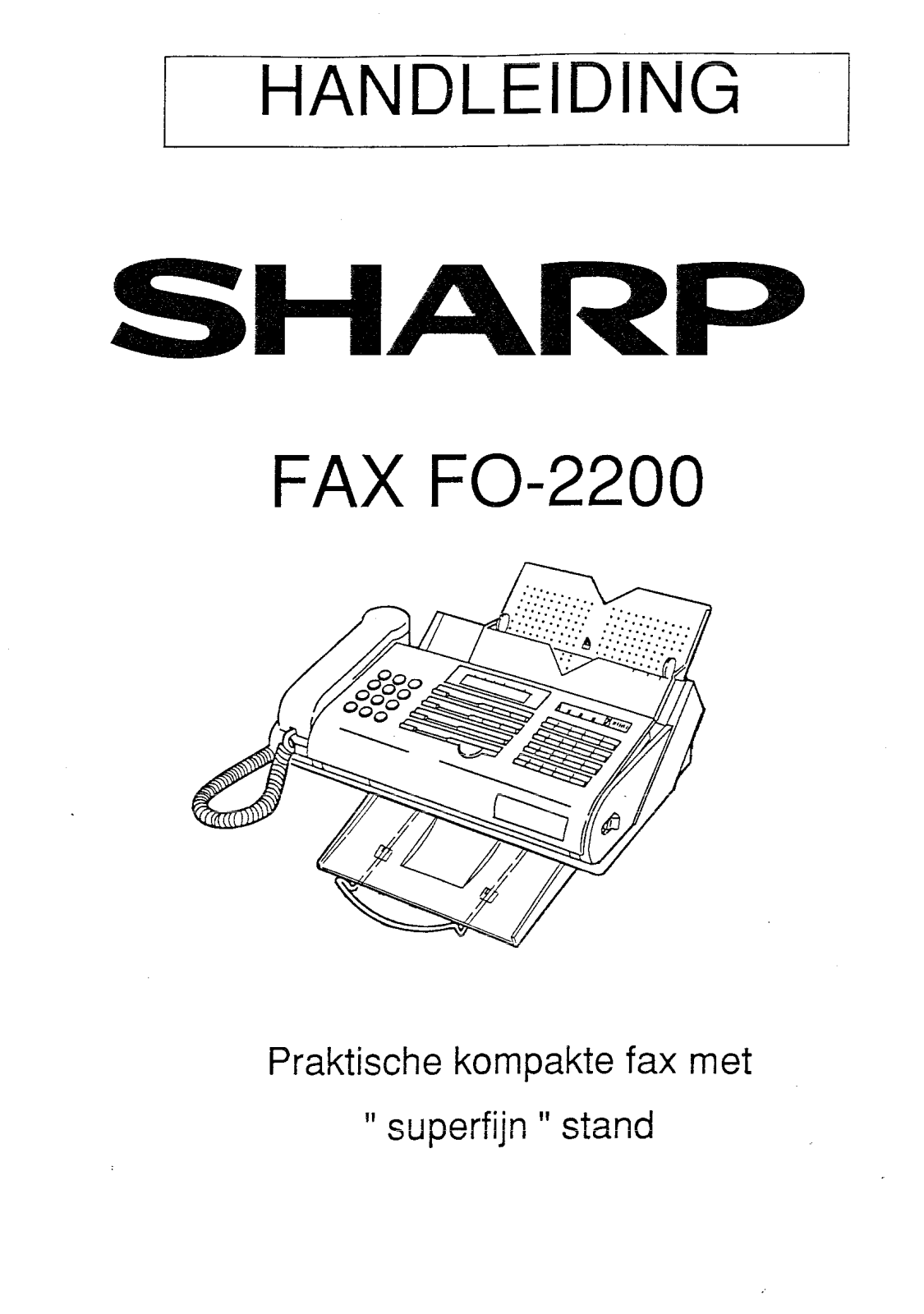 Sharp FO-2200 User Manual