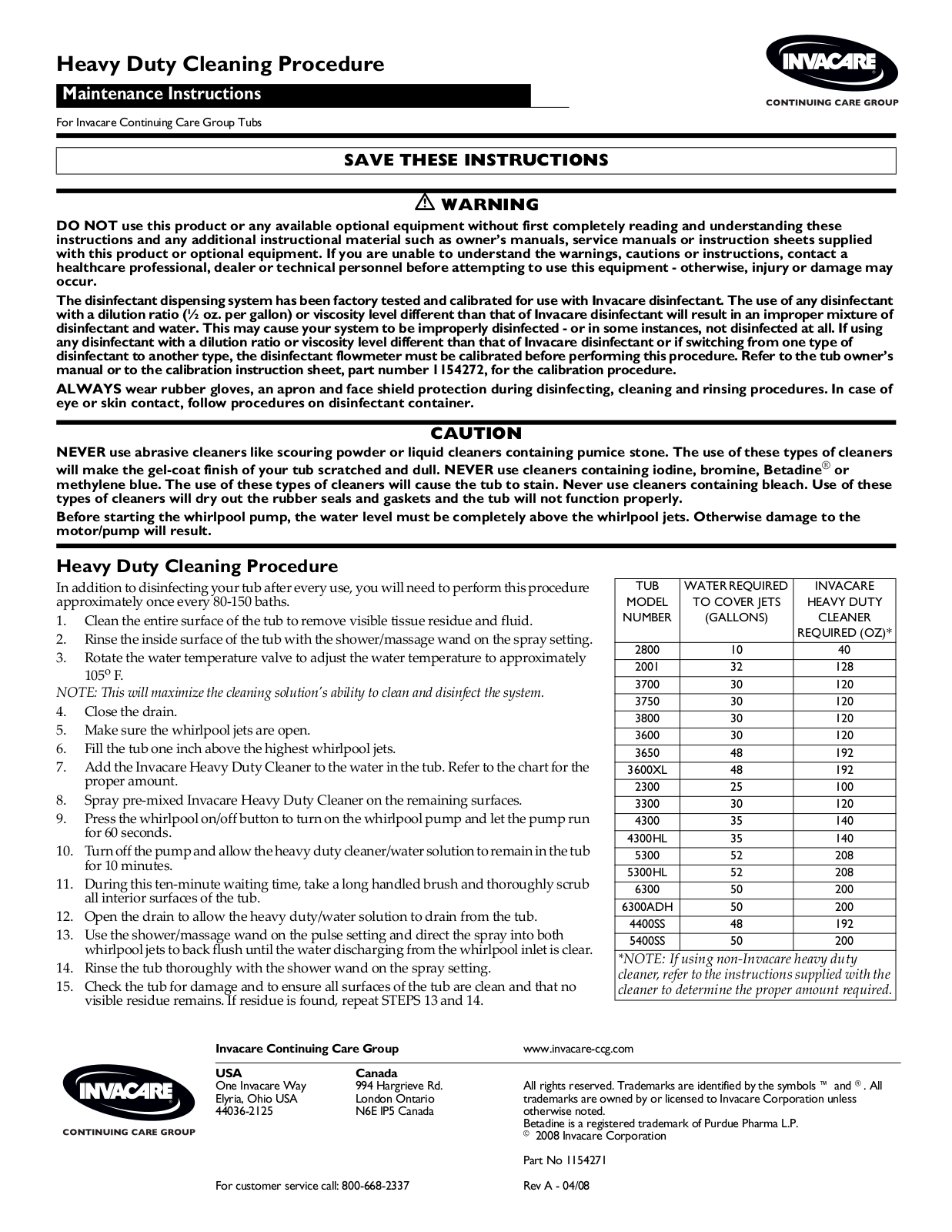 Invacare 2300, 3300, 4300HL, 4400SS, 5300 User Manual