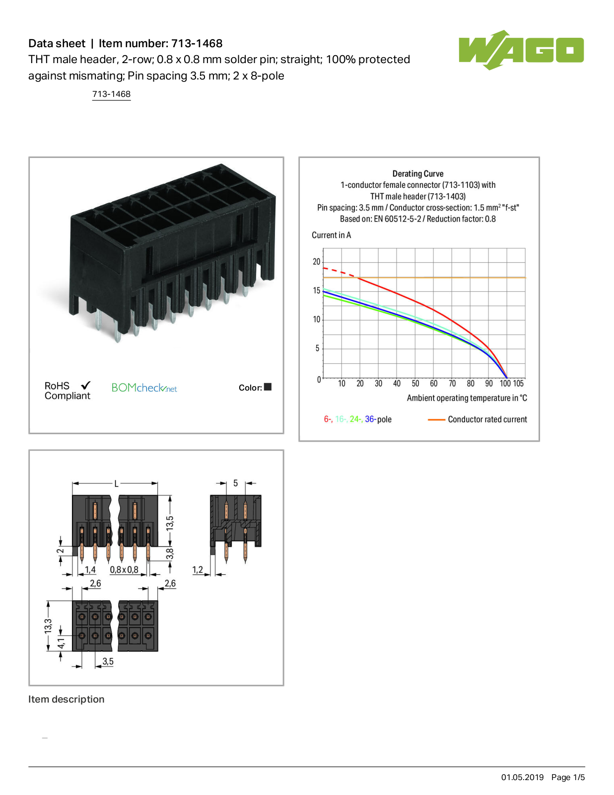 Wago 713-1468 Data Sheet