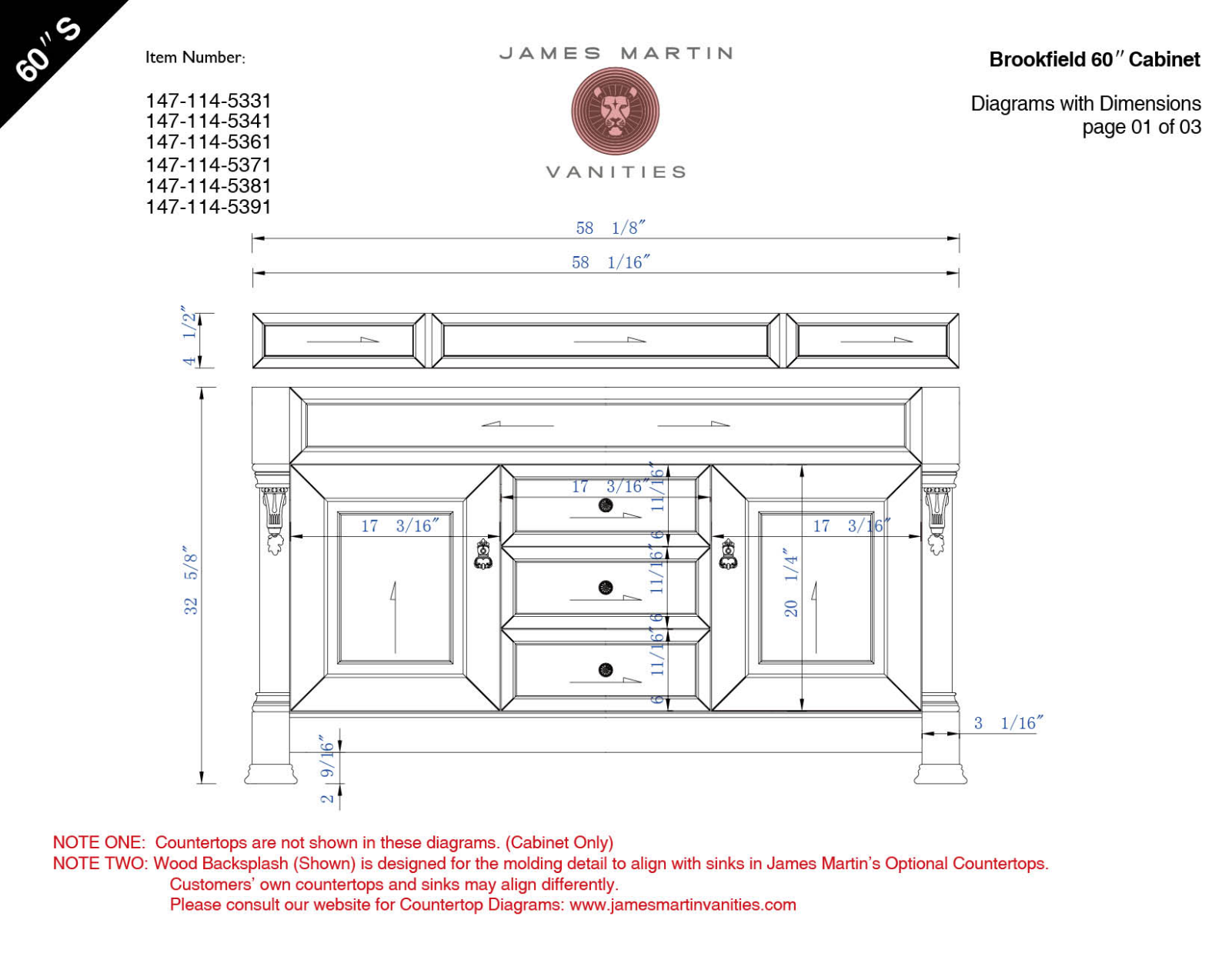 James Martin 14711453313CAR, 14711453413CAR, 14711453313CLW, 14711453413CLW, 14711453613CLW Diagram