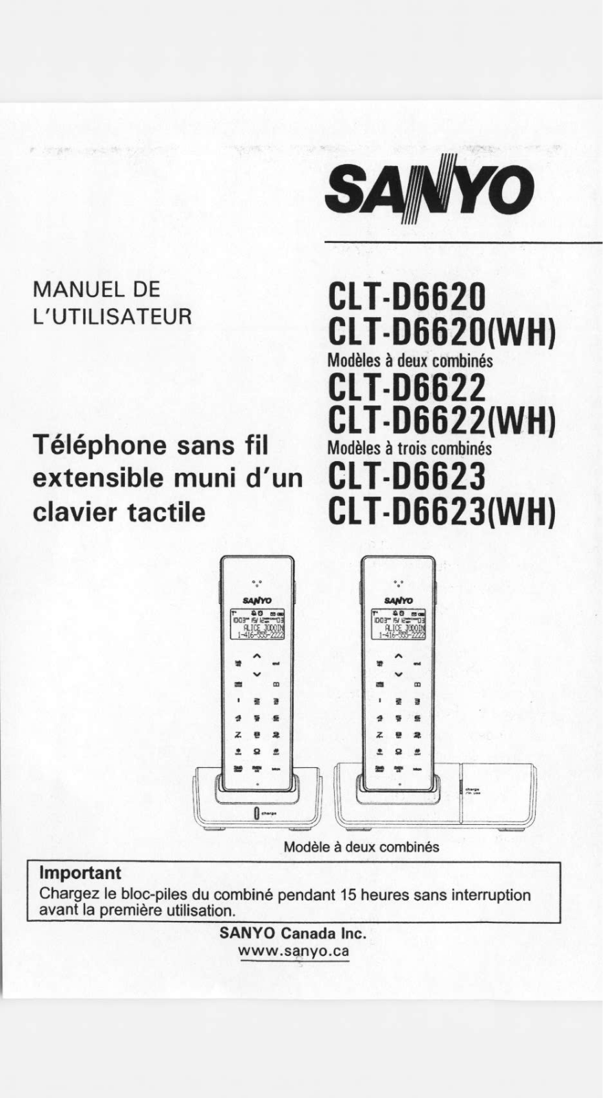 SANYO CLT-D6623 User Manual