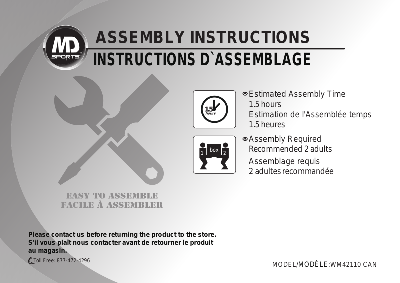 Md sports WM42110 User Manual