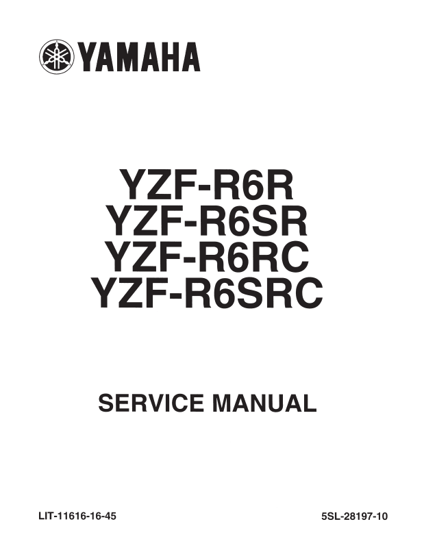 yamaha YZFR6SRC Service Manual