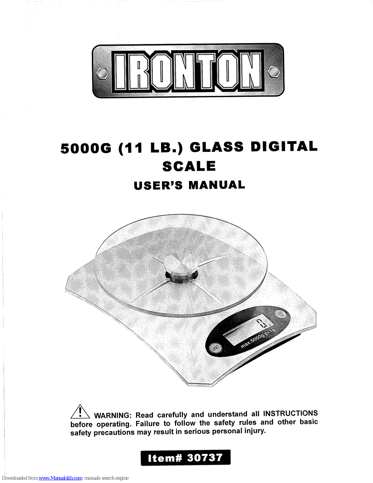 Ironton 30737 User Manual