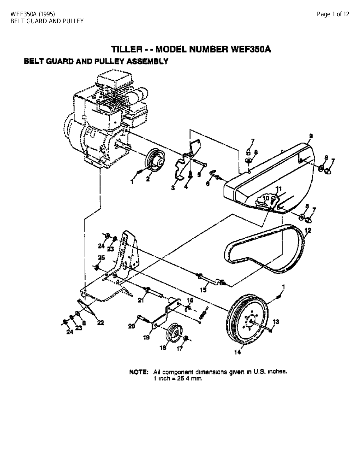 AYP WEF350A Parts List