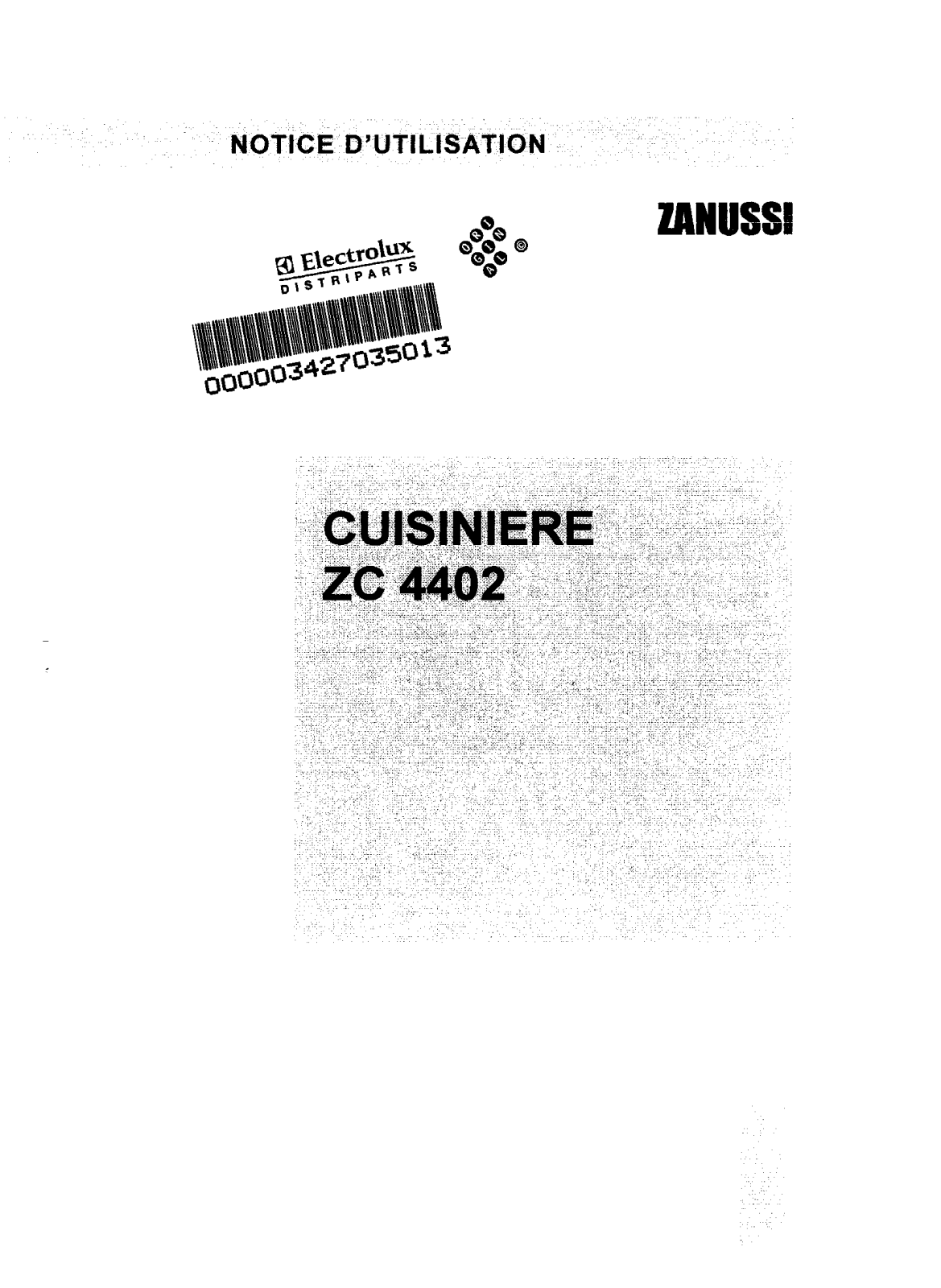 Zanussi ZC4402W INSTRUCTION BOOKLET