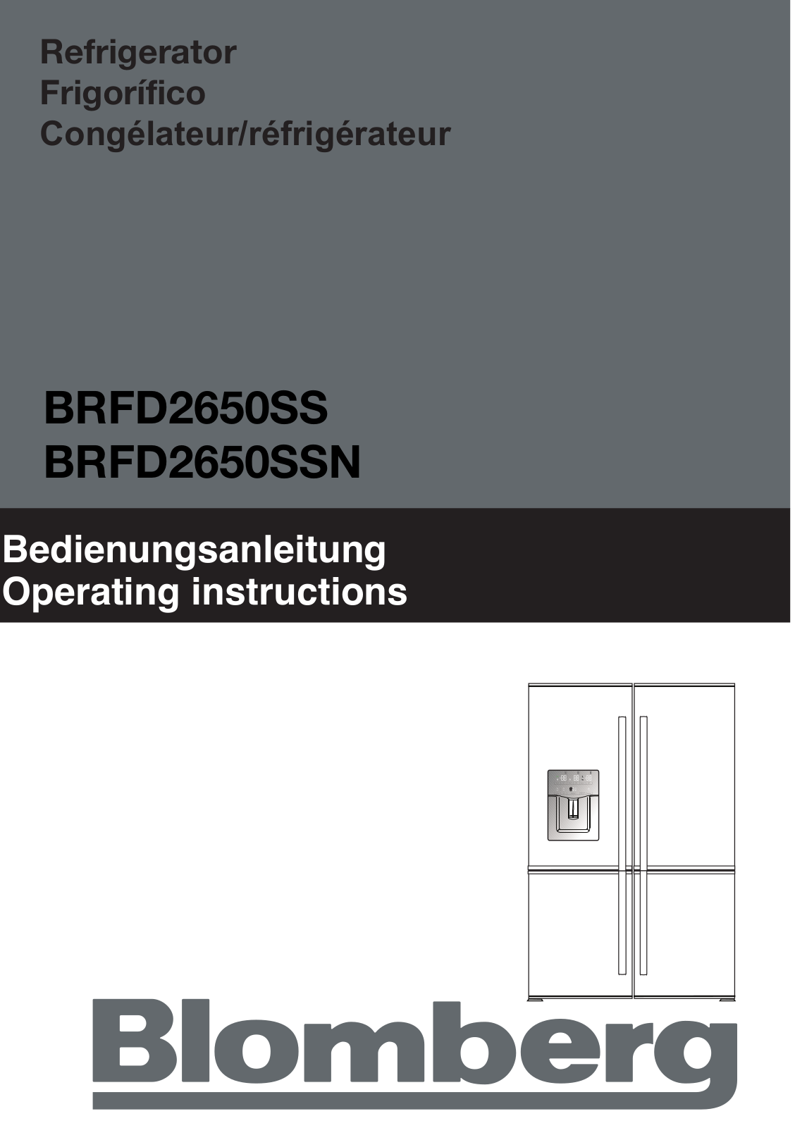 Blomberg BRFD2650SS, BRFD2650SSN User Manual