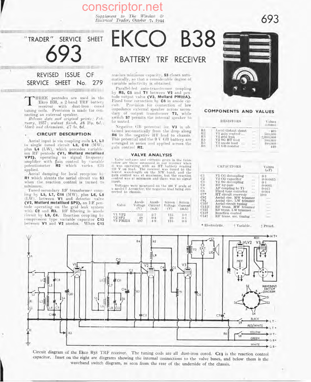 EKCO B38 Service manual