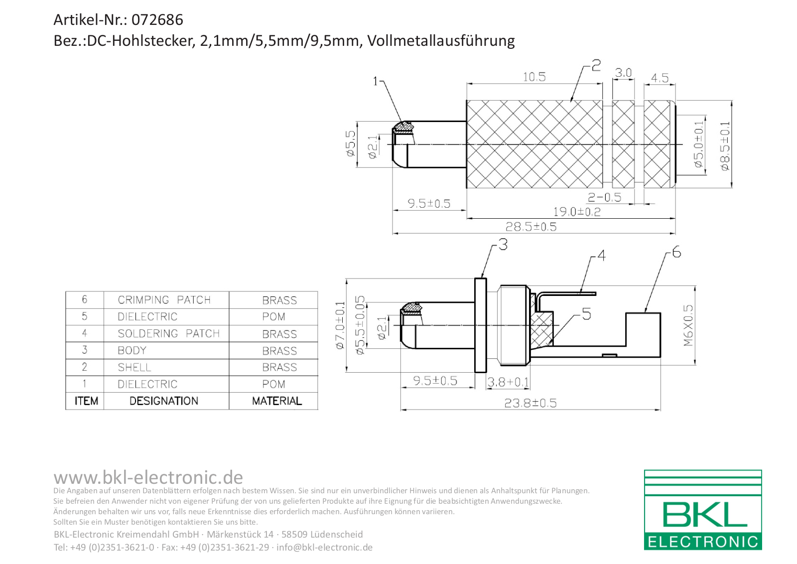 BKL DC-ST 072686 Datasheet - ManualMachine.com