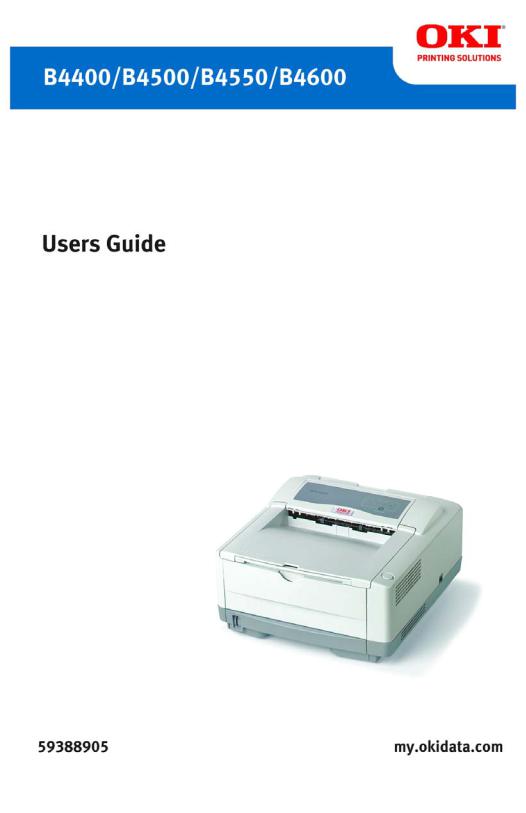 Oki B 4400, B 4600, B 4550, B 4500 User Manual